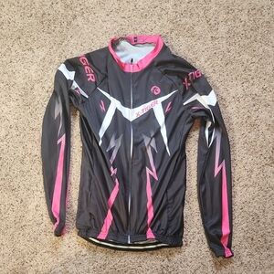 Women's Black and Pink Cycling Jacket